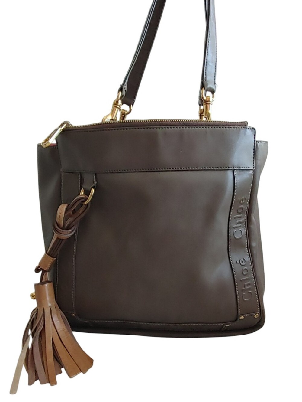 Chloe Eden Leather Shoulder Tote Bag